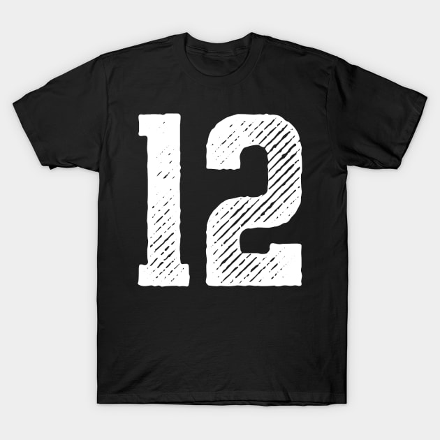 Rough Number 12 T-Shirt by colorsplash